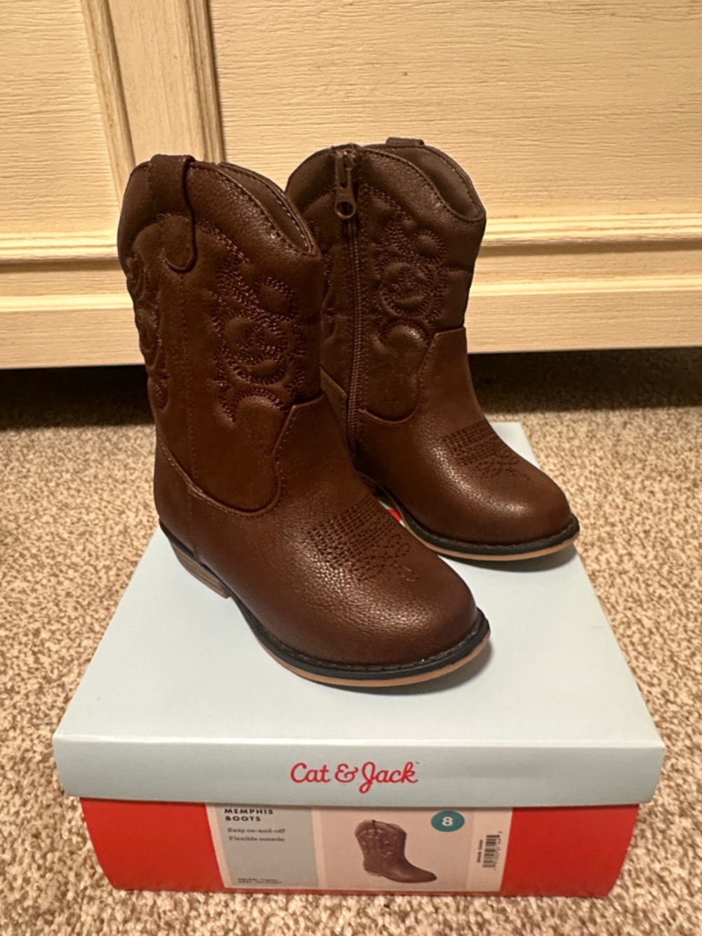 Cat & Jack Kids Toddler Girls Cowboy boots - Picture 3 of 5